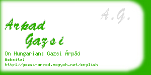 arpad gazsi business card