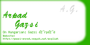 arpad gazsi business card